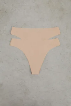 Pack 2 tangas nude laser cut