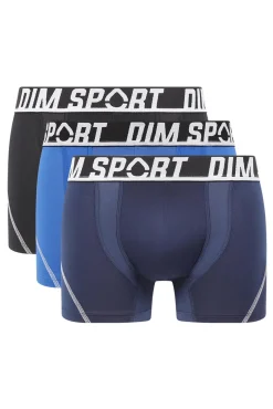 Pack de 3 boxers de deporte de microfibra con malla transpirable DIM