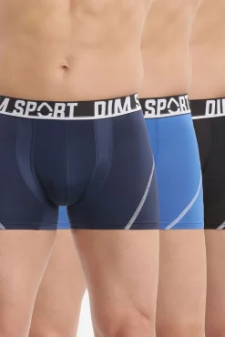 Pack de 3 boxers de deporte de microfibra con malla transpirable DIM
