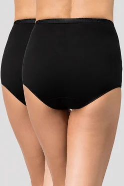 Pack de 2 bragas altas de algodón orgánico