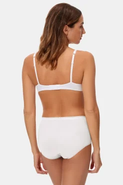 Pack de 2 bragas altas de algodón elástico con encaje