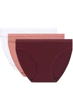 Pack de 3 bragas de algodón elástico en varios colores