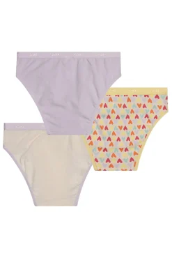 Pack de 3 bragas de niña estampadas con cintura elástica