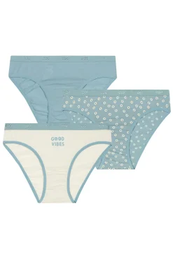 Pack de 3 bragas de niña estampadas con cintura elástica