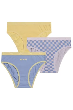 Pack de 3 bragas de niña estampadas con cintura elástica