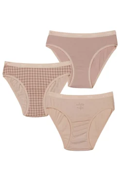 Pack de 3 bragas de niña estampadas con cintura elástica