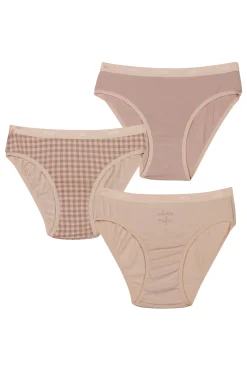 Pack de 3 bragas de niña estampadas con cintura elástica