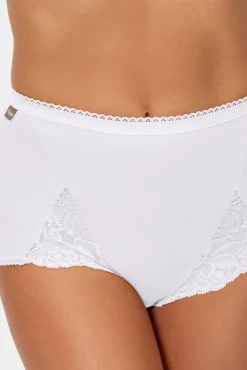 Pack de 2 bragas maxi de algodón elástico con encaje