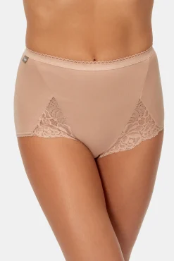 Pack de 2 bragas maxi de algodón elástico con encaje