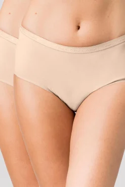 Pack de 2 bragas Midi de algodón orgánico