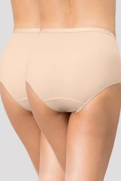 Pack de 2 bragas Midi de algodón orgánico