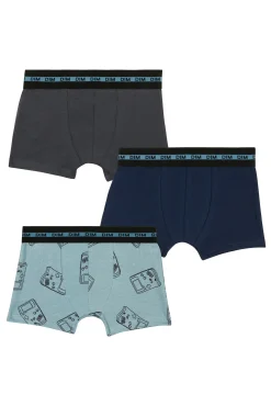 Pack de 3 bóxer de niño estampados con cintura elástica
