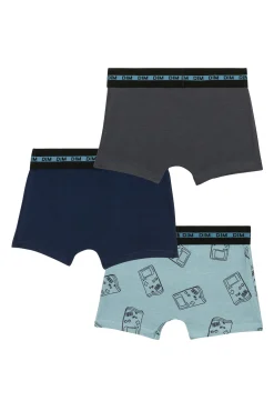 Pack de 3 bóxer de niño estampados con cintura elástica