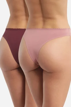 Pack de 2 tangas de algodón cortados al láser