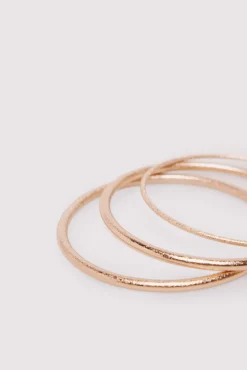 Pack pulseras pan de oro doradas