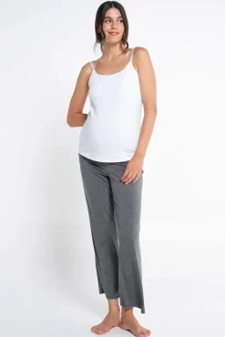 Pantalón básico maternity ancho de punto