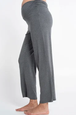 Pantalón básico maternity ancho de punto
