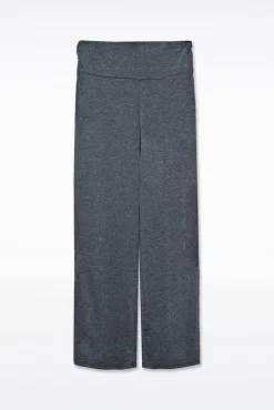Pantalón básico maternity ancho de punto