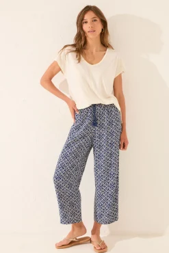Pantalón Capri estampado sello