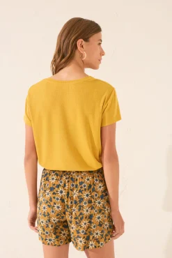Pantalón corto estampado floral