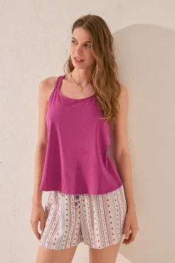 Pantalón corto estampado multicolor