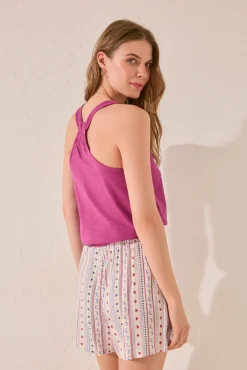 Pantalón corto estampado multicolor