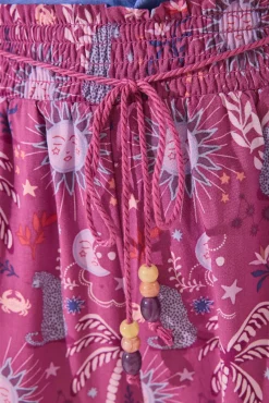 Pantalón corto estampado morado