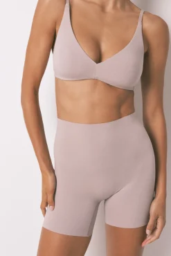 Pantalón corto interior algodón beige
