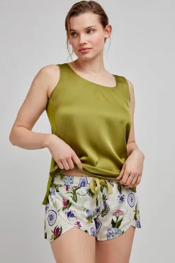 Pantalón corto pijama estampado floral