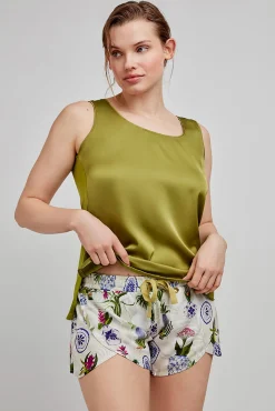 Pantalón corto pijama estampado floral