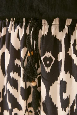 Pantalón corto viscosa estampado ikat
