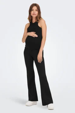 Pantalón flare cintura alta maternity