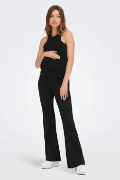 Pantalón flare cintura alta maternity