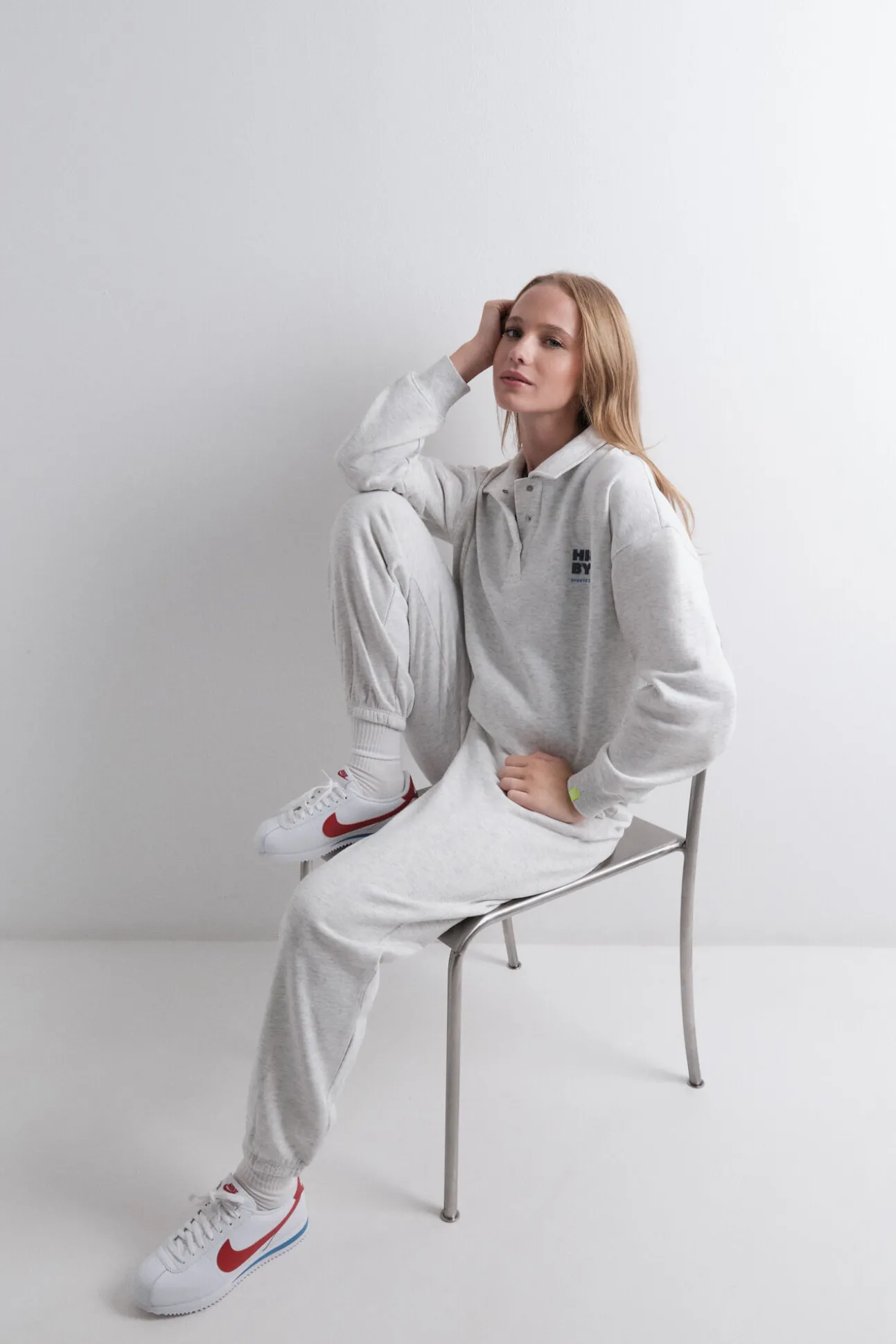 Pantalón jogger felpa algodón gris oscuro