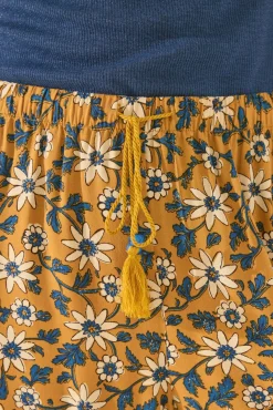 Pantalón largo estampado flores