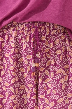 Pantalón largo estampado morado