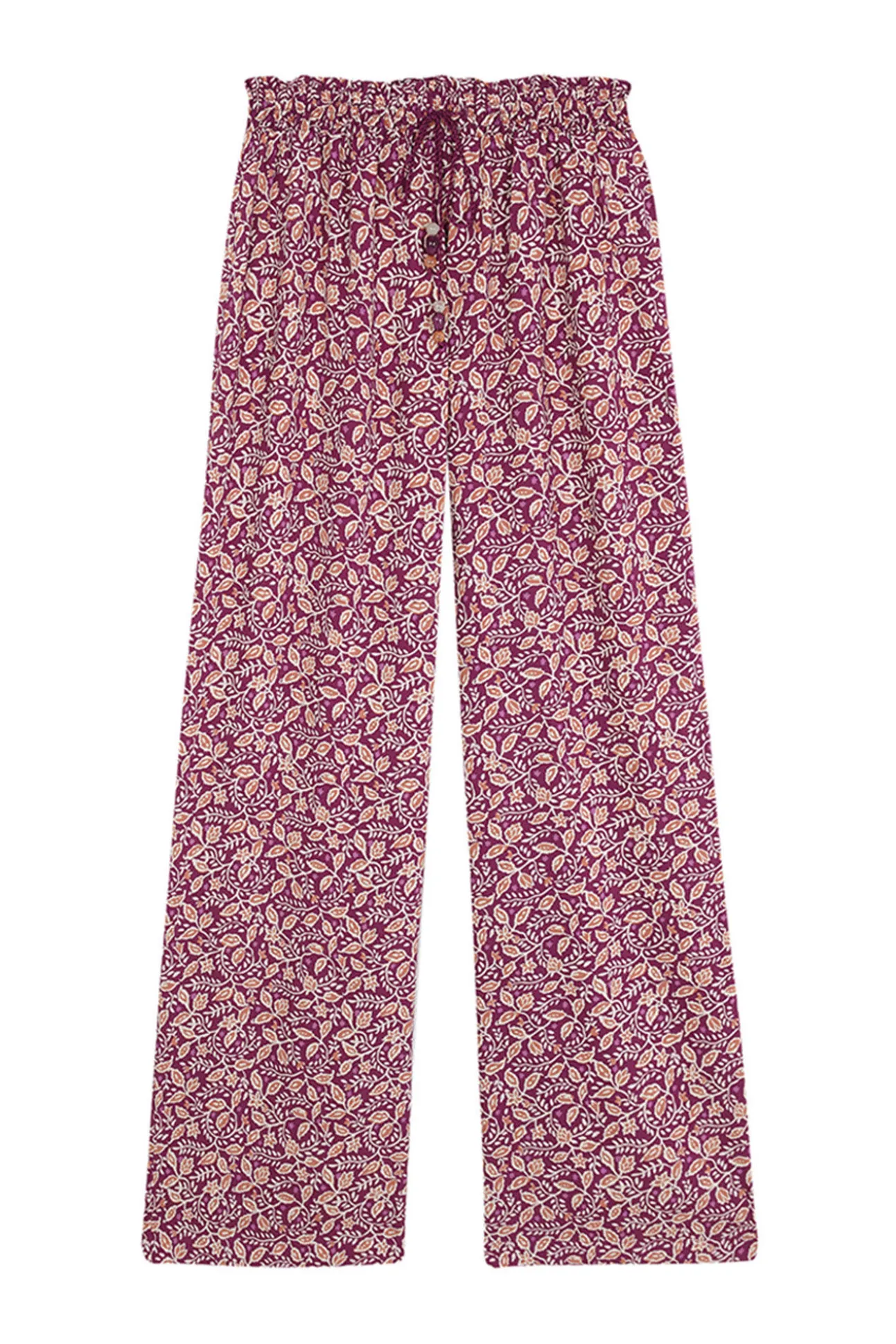 Pantalón largo estampado morado