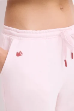Pantalón largo jogger felpa rosa