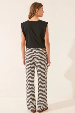 Pantalón largo viscosa estampado ikat