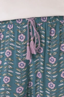 Pantalón largo viscosa print flores