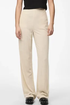 Pantalón lino de mujer fluido con cintura elástica