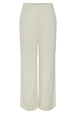 Pantalón lino de mujer fluido con cintura elástica