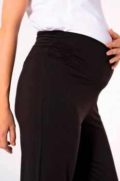 Pantalón premamá ancho de punto básico