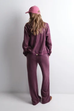Pantalón terciopelo suave vino