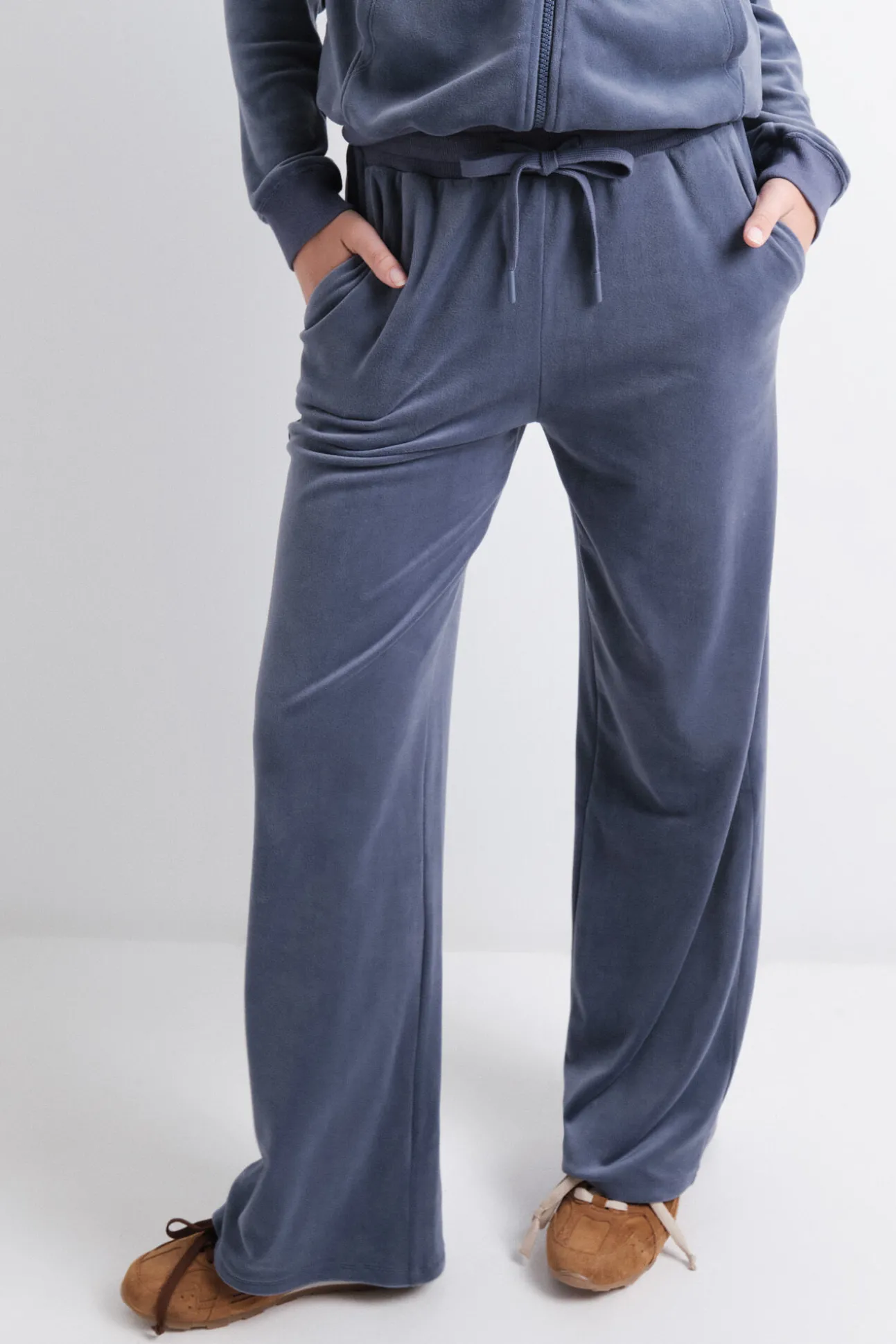 Pantalón terciopelo suave azul