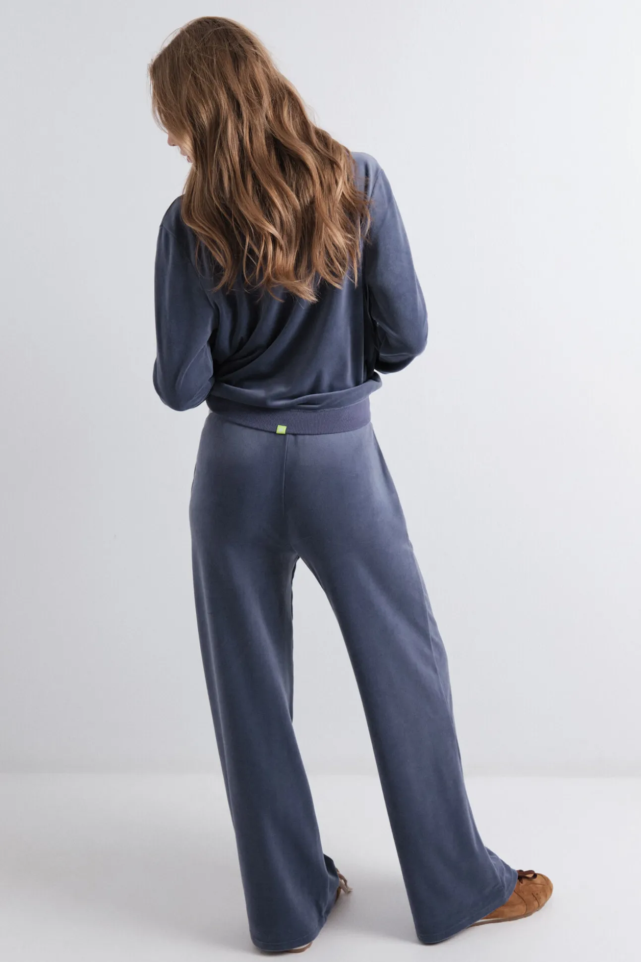 Pantalón terciopelo suave azul