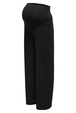 Pantalón wide canalé de tiro alto premamá