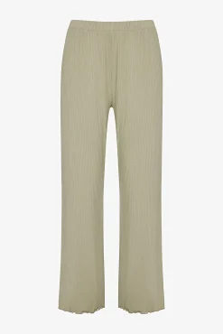 Pantalones de pijama largos caqui