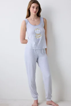 Pantalones de pijama largos gris