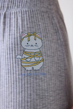 Pantalones de pijama largos gris